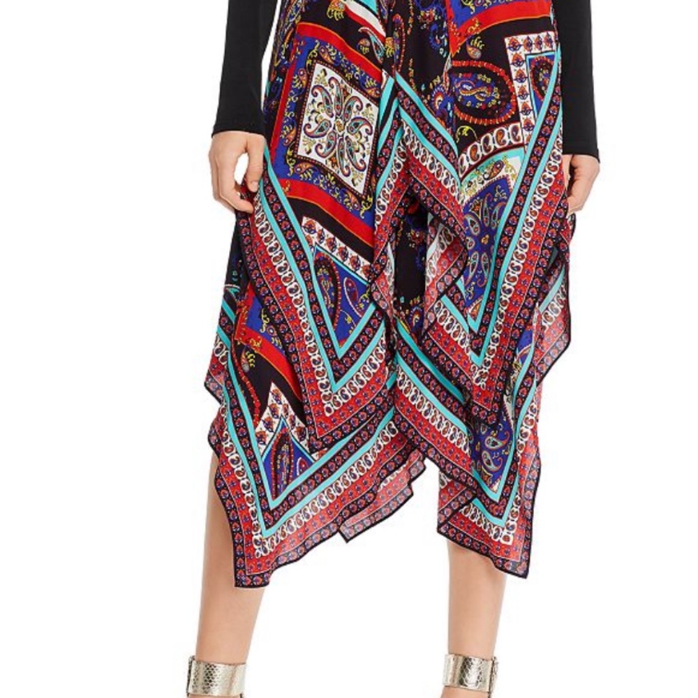 Alice + Olivia Multicolor Asymmetrical Handkerchief Hem Skirt - Picture 4 of 8